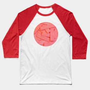 Pink Strawberry Bubblegum Strips Circle Photograph Baseball T-Shirt